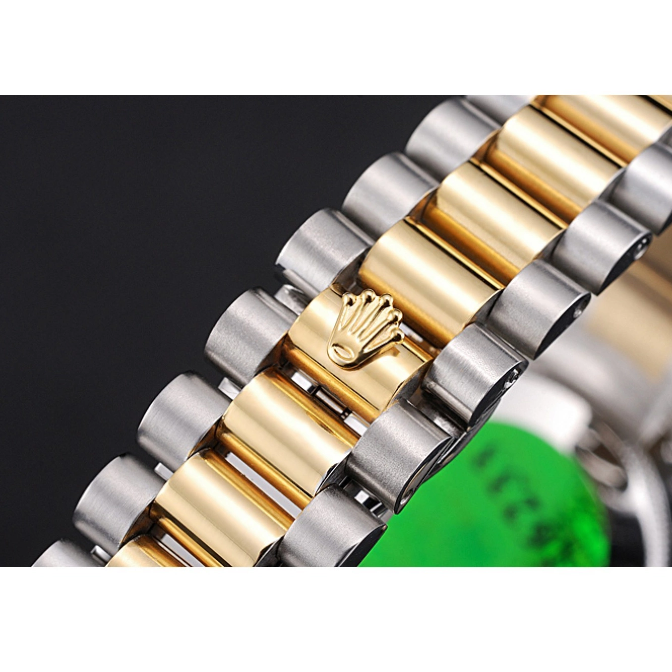Good copy rolex watches Gold 18k Gold Tone Dial Two Steel Stainless Day-Date Rolex Plated 0623
